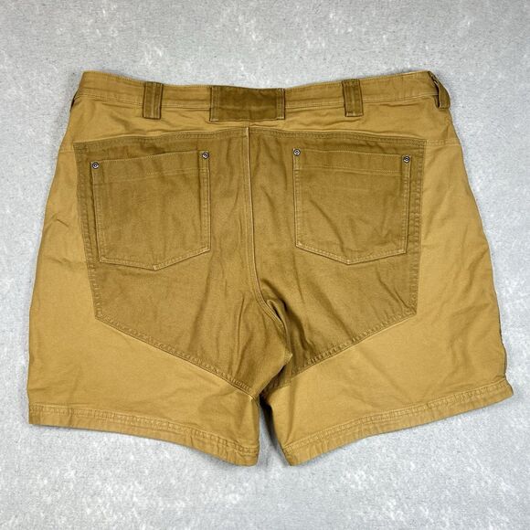 Duluth Trading Shorts Men’s 44 Flex Fire Hose Hybrid Reinforced Brown Khaki Work - Picture 8 of 10